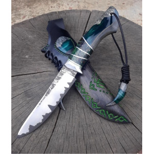 КАЙМАН ніж ручної роботи майстра студії Павла Гончаренка, замовити купити в Україні (Порошкова сталь S390 в ламінаті з нержавіючої сталі 95х18). Photo 2